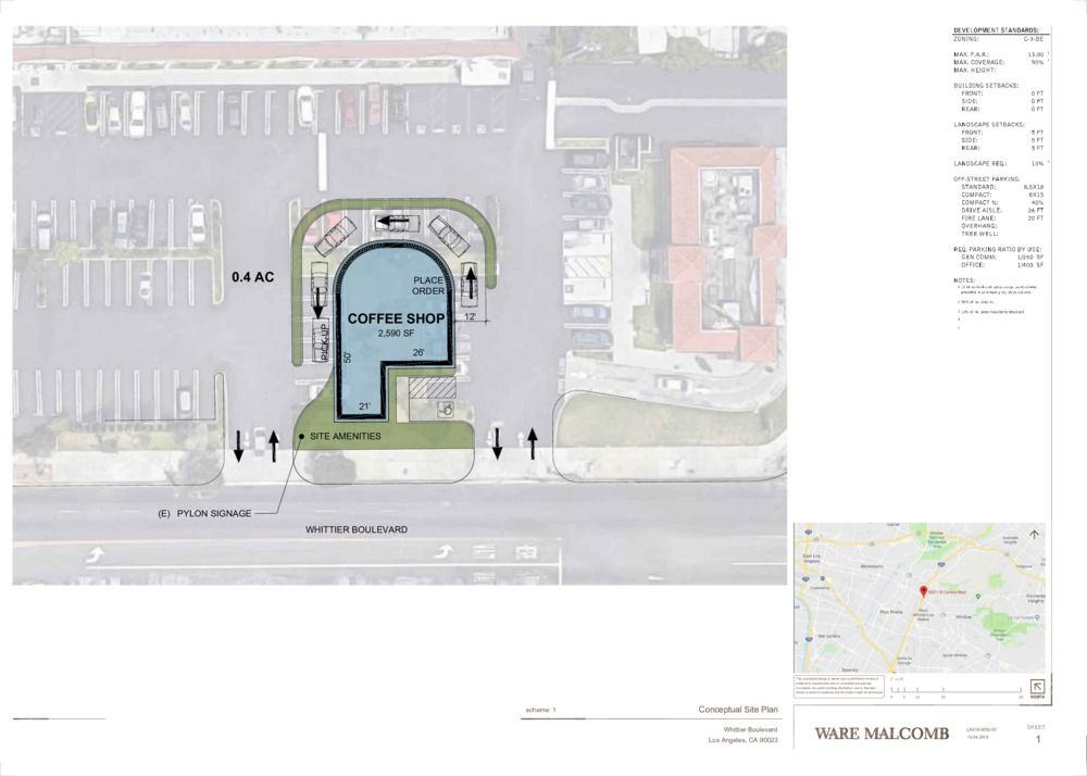 Drive-thru Pad Opportunity | Whittier CA: 10317 Whitter Blvd, Whitter, CA, 90606